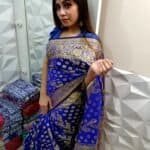 Katan Saree Combo Gift Set For girls (Blue)