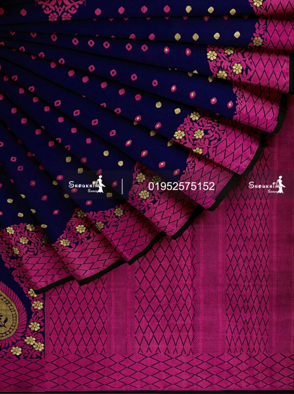 Premium Quality Half Silk Jamdani Saree without Blouse Pcs - Image 5