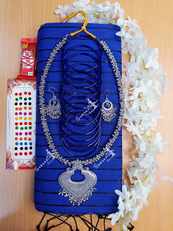 Saree Combo Gift Set (Valentine Special) Blue