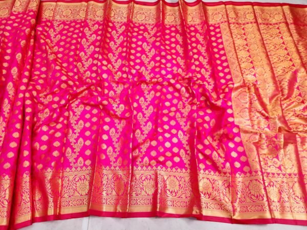 Exclusive Katan Saree Combo Gift Set For girls (Pink) - Image 4