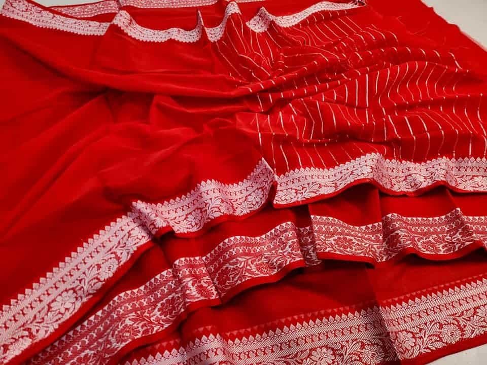 Saree Combo Gift Set - Which Contains Saree Necklace Earrings Bangles Mehedi Mirror Kitkat Tip Love Chocolate Box with Doll Rose Gazra Chirkut and More (Red) - Image 3