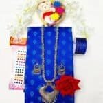 Nil Jamdani Saree Combo Gift Set for girls  - Sari