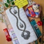 Saree Combo Gift Set With Love Chocolate Box (Valentine Special)