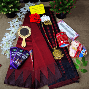 Tangail Soft Hafslik Saree Combo set For Woman (Premium Quality)