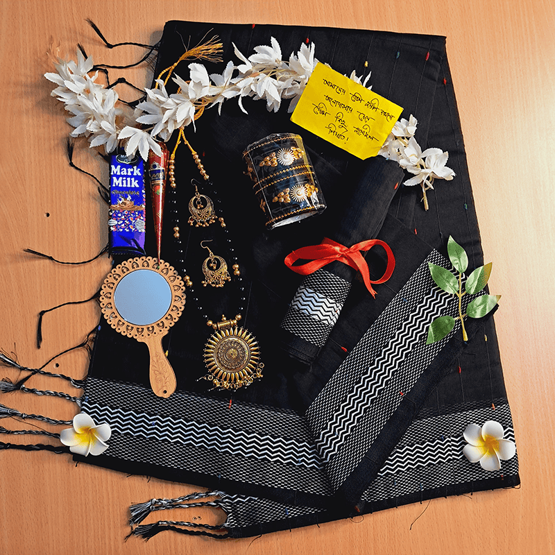 Exclusive Saree Combo Gift Set with Blouse Pcs For Gils and Women